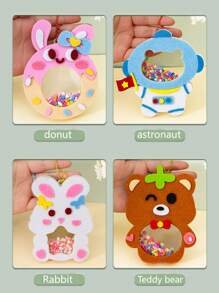 1pc Children Non-Woven Cloth Handmade Rattle, Felt Hanging Decoration, Preschool Handcraft Creative Educational DIY Kit, Kids Gift, Handmade DIY Materials, Educational Toys