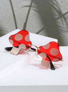 1 Peça Óculos de Moda Feminina com Forma Assimétrica Estilo Cogumelo Y2K, Acessório de Decoração Streetwear sem Armação, Acessórios de Halloween, Praia, Básicos, Roupas Femininas de Outono e Inverno, Casual de Negócios, Presentes para Verão, Praia, Viagem, Ao Ar Livre