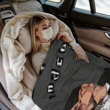 Rauw Alejandro Cosa Nuesra Prin Vinage Casual Fashion Hip Hop  (11) Fleece Blanke Ravel Blanke Super Sof Decoraive Paining Blanke - Black - View 7