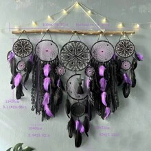 1 Set Boho Feather Dream Catcher Wall Hanging, European Style Home Decor, Handmade Dream Catcher For Room Decoration, Festival Gift