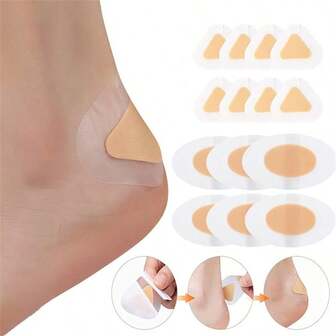 100pcs/Pack PE Foam Cushion Pads, Shoe Heel Liner Inserts, Shoe Grips, Relieve Foot Discomfort, Anti-Friction Foot Pads