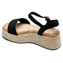 Summer Casual Thick Sole Platform Sandals - Black - View 3