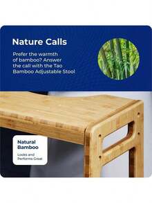 Squatty Potty The Original Toilet Stool - Bamboo Flip, 7" And 9" Adjustable Heights, Brown - Improve Bathroom Posture And Comfort - Adjustable - View 6