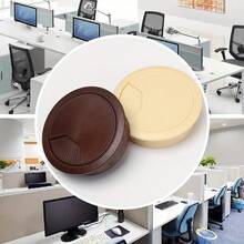 4pcs 60mm Plastic Desktop Cable Grommet Covers, Round Cable Management Grommets For Computer Desks