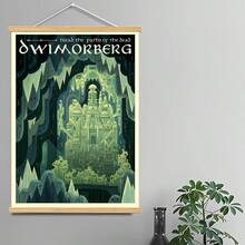 BAEMEFLE 1/3/20 Tranh in trên vải bố, chủ đề du lịch Tolkien, áp phích du lịch cổ điển vùng Trung Địa, trang trí phòng, tranh treo tường, trang trí phông nền sofa phòng khách, trang trí hành lang, trang trí nhà cửa, trang trí phòng ngủ, trang trí phòng tắm, trang trí phòng, trang trí văn phòng, trang trí trường học, quà tặng nghệ thuật - Nhiều màu - Xem 22