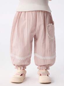 Balabala 嬰兒男童和女童防蚊褲，透氣柔軟 - 粉紅 - 查看 1