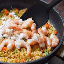 Silicone Cooking Spatula Set, Set With One Piece Design, Nonstick Rubber Spatula Kitchen With Stainless Steel Core For Cooking, Baking, And Mixing - Black