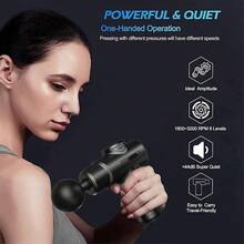 Massage Gun Fascia Gun Muscle Massager With 99 Modes And 8 Heads, LED Touch Screen Control, For Shoulder Body - Black - View 5