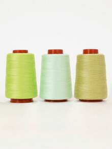 Set de 3 hilos de coser de poliéster: colores regulares mezclados para costura en el hogar, 402 carretes pequeños de hilo para máquina de coser y costura a mano (800 yardas cada uno) - Multicolor - Ver 14