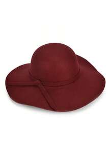 1pc Women Solid Color Casual Bohemian Retro Palace Vintage Style Party Street Pure Felt Hat, English Retro Felt Hat Suitable For Daily Outings And Shopping - MM1543-1 - View 5