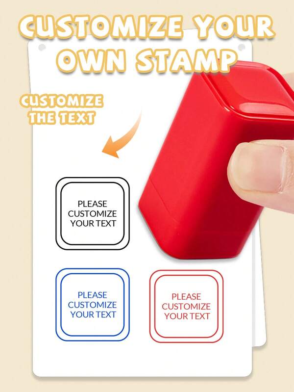 1 Stück benutzerdefinierbter rechteckiger Unterschriftenstempel, individuell gravierter namhafter Fotosensitiverstempel und minimalistischer, personalisierter Stempel zur Zurschaustellung Ihres Stils, geeignet für Studium, Büro und Alltagsleben