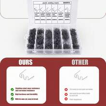 3000 PCS Plastic Welder Kit, 6 Different Shapes Of Plastic Welding Nails, Hot Melt Nails. Welding Rods (With Storage Box) For Car Bumpers, Instrument Panels, Light Sockets Decoration, Car Repair, Building Models, Toy Manufacturing, Etc. - 銀色 - 查看 4