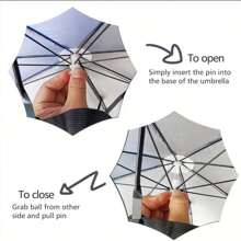 1pc,Umbrella Hat With Elastic Headband, Lightweight Hat Umbrella,Outdoor Rain Or Shine Dual-Use Umbrella, Fishing Umbrella, Elastic Band Hat Umbrella, Potable Umbrella For Outdoor