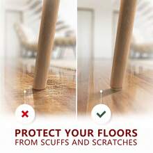 Filzmöbelgleiter - 24/48 Stück - Filzgleiter Bodenschutz - Stuhlbein Filzgleiter - Filzgleiter für Möbelfüße - Möbelgleiter für Holzböden - Schützen Sie Ihre Böden, reduzieren Sie Geräusche (Braun, Beige, rund)