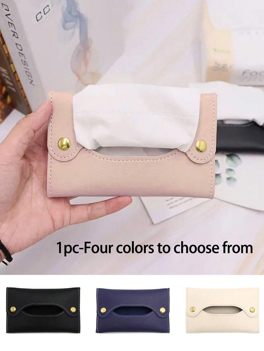 Glitter Tissue Holder,Portable Small Glitter Tissue Bag, Mini Tissue Paper Holder, 13*8.5cm Car Tissue Box For BBQ & Camping, Car Interior Organizer, Caddy Storage Accessory,Mother's Day Gift,Suitable For Returning To School,Daily Use - Multicolor - View 1