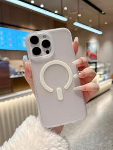 新款兼容苹果16Promax手机壳多巴胺磨砂肤感兼容iPhone16手机壳磁吸高端手感15Pro小众14网红13超强防摔12情侣男女16Plus保护套防水防震防摔防刮 - 白色 - 查看 3