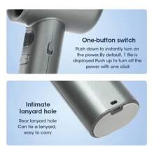 1pc Portable Handheld Fan, 120 Wind Speed Levels, Quiet Operation, Rechargeable, Suitable For Desk, Office, Outdoor Use - One Size - View 6