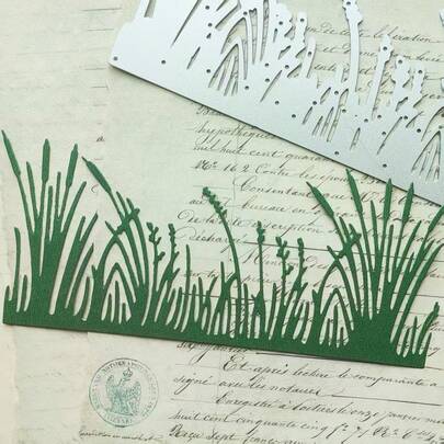 1PC Summer Grass Border Cutting Dies, 2025 New Arrival Die Cuts, Embossing Stencils For DIY Crafting Scrapbooking Supplies, Template Mould, Photo Album Decorative Paper Die Cuts For Card