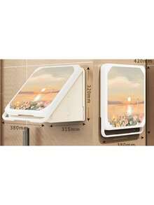 1 件壁画收纳盒用于干净的衣服、神器、淋浴、壁挂式折叠浴室架、厕所柜适用于浴室家居浴室装饰浴室收纳夏季 - 彩色 - 查看 3