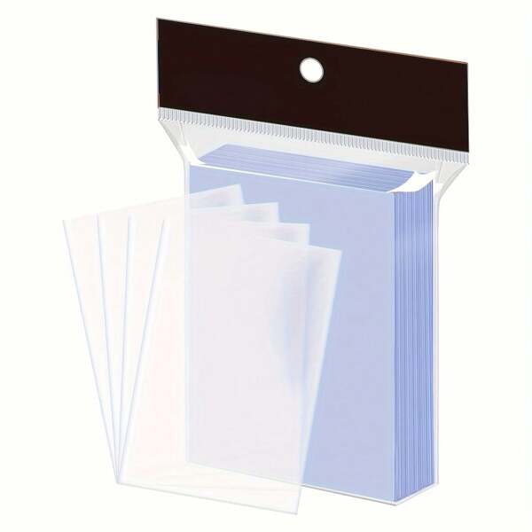 100 Count Card Sleeves, Clear Soft Trading Card Sleeves, Polypropylene (PP), Fit For MTG, TCG, Baseball, Football, Game Cards