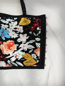 1pc Colorful Short Length Eyelash Print Form-Fitting Adjustable Strap Crop Tank Top, Sexy Vacation Style - Multicolor - View 11