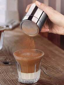 Açucareiro em pó de aço inoxidável, espanador com tampa, Açucareiro em pó de aço inoxidável, Dispensador de açúcar, Açucareiro de malha fina, Latas de pó para bicarbonato de sódio, cacau, amido de milho, café, farinha, etc., Agitador, peneira, dispensador, recipiente para espanador, Aço inoxidável para farinha de canela, açúcar em pó, amido de milho, etc. Açucareiro em pó, Dispensador de açúcar em pó, espanador, dispensador de farinha, utensílios de panificação, utensílios de cozinha