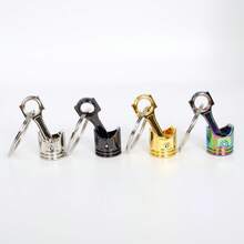 1PC/4PCs Creative Engine Piston/OU==Turbine Keychain Watch, Car Modified Metal Keychain Pendant, Motorcycle Piston Pendant, Car Modified Keychain Shopping Mall Gift - Piston Connecting Rod Keychain - View 5