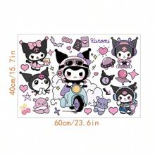 Sanrio Large Sanrio Kuromi Cartoon Wall Sticker For Children's Room, Girls' Bedroom, Cute Decorative Wall Decal For Nursery