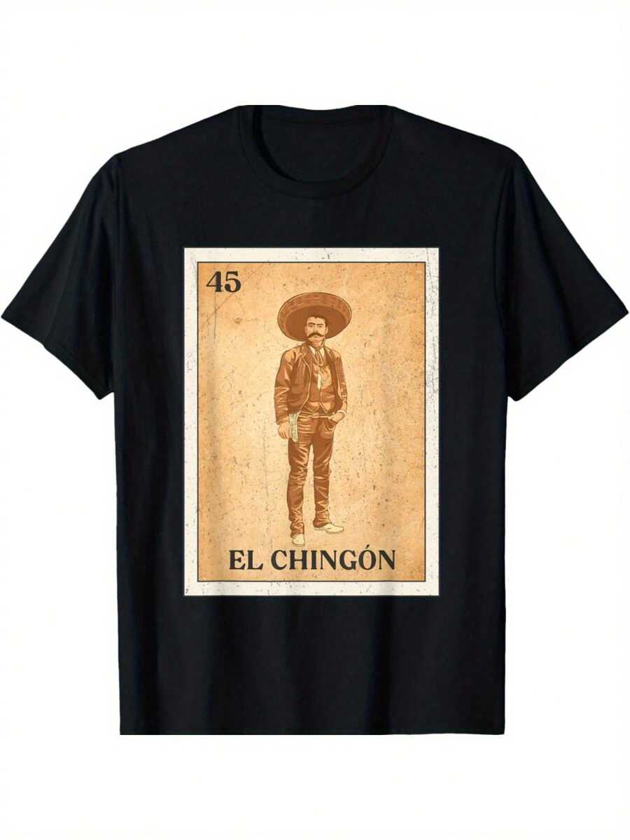 Camiseta EL CHINGÓN - Versión de Bingo Mexicano Zapata, 100% Algodón, Diseño Único, Estilo Urbano