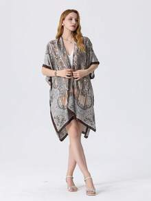 1 Piece Paisley Pattern Bohemian Shawl - Multicolor - View 7