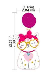 Funny Cute Statement Dancing Cat Drop Dangle Earrings For Women, Girls, Summer, Winter, Vacation, Holiday, Beach Party, Gift For Her, Couple Gift