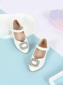 Sapatos de princesa com e bico antiderrapante e macio - Branco - Ver 3