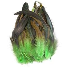 15-20厘米真野鸡羽毛工艺品 DIY 嘉年华配件 50 件装鸡毛手工艺品珠宝装饰羽毛