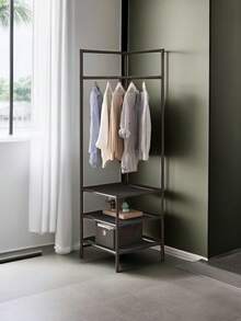 1pc 2-3 Tier Corner Coat Rack, Multifunctional Assemble Hanger Rack, Bedroom Corner Clothes Hanging Stand - Multicolor - View 14