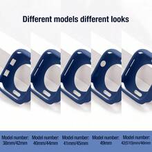 1 件女式糖果色硅胶防摔保护壳适用于 38/40/41/42/44/45 毫米 Apple Watch SE/9/8/7/6/5/4/3/2/1 - 深藍色 - 查看 6