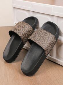 HISQIM Men's Casual Slippers, Simple And Fashionable Men's Sandals, Home Slippers, Beach Sandals, Indoor Slippers, Bathroom Sandals, Comfortable, Thick Sole, Easy To Clean