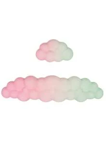 Cloud Wrist Rest, 2 Pieces Of Memory Foam Cute Cloud Palm Rest Keyboard With Non-Slip Base, Ergonomic Cloud Arm Rest Keyboard, Convenient For Typing Game/Laptop