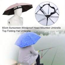 1pc,Umbrella Hat With Elastic Headband, Lightweight Hat Umbrella,Outdoor Rain Or Shine Dual-Use Umbrella, Fishing Umbrella, Elastic Band Hat Umbrella, Potable Umbrella For Outdoor