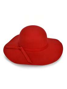 1pc Women Solid Color Casual Bohemian Retro Palace Vintage Style Party Street Pure Felt Hat, English Retro Felt Hat Suitable For Daily Outings And Shopping - MM1543-1 - View 2