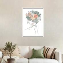 1/6PCS Optional Frame Posters Wall Arts Modern Abstract Minimalist Wall Art Posters Living Room Decor ,Wall Art With Frame