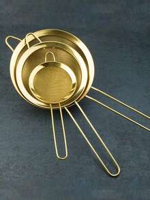 1-3pcs Stainless Steel Fine Mesh Tea Strainer With Handle - Japanese Style Matcha Powder Sifter - Multicolor - View 9