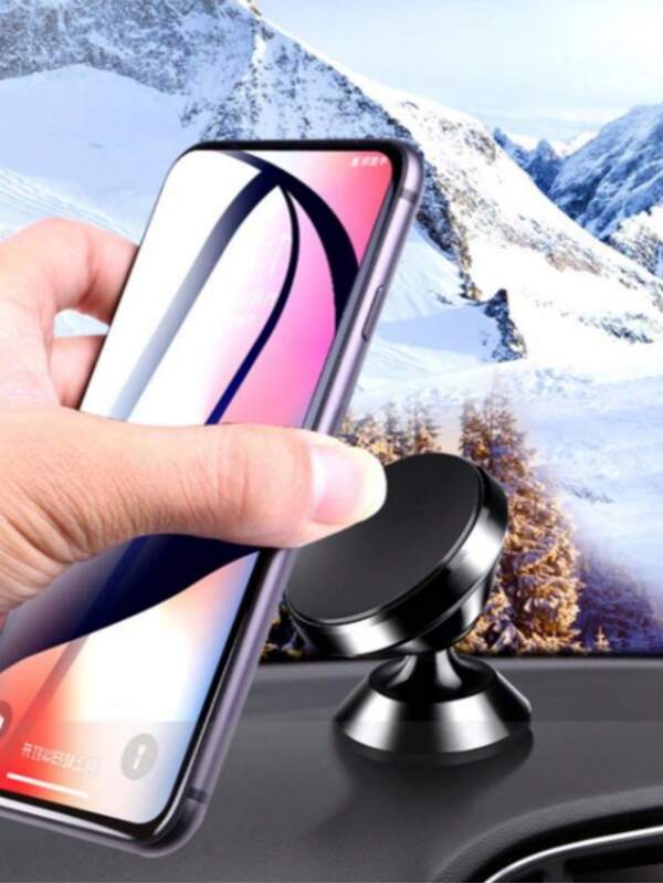 Soporte magnético de metal fuerte para teléfono de coche, soporte de montaje magnético de coche de 360 grados, estación de acoplamiento magnética adhesiva para teléfono, placa magnética de metal incluida compatible con iPhone, teléfonos Android, regalo para cumpleaños, familia y amigos, accesorios de coche
