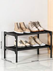 1pc 6/7 Layers Shoe Storage Rack, White/Black Bracket Bold Upgrade Shoe Shelf, Can Store 20 Pairs Of Shoes, Bags, Hats, Jackets And Umbrellas, Suitable For Entrance Hall/Apartment/Dormitory