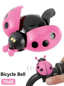 Foldable Ladybug Bicycle Bell, Bike Horn For, Fun Bike Accessory - Pink - View 2