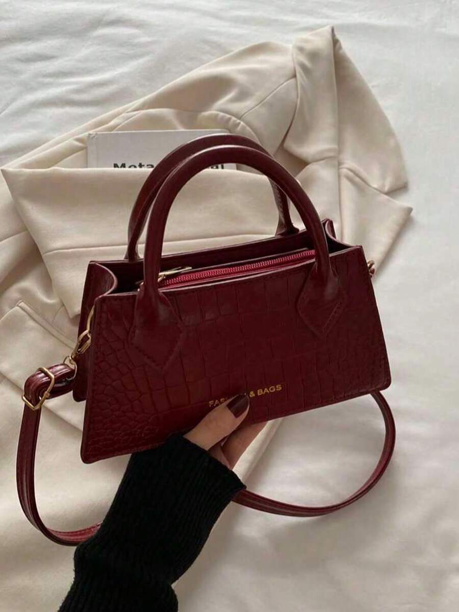 2025 新款时尚女士手提包休闲通勤 Crossbo Dy 包时尚简约单肩手提包 - 紅色 - 查看 1