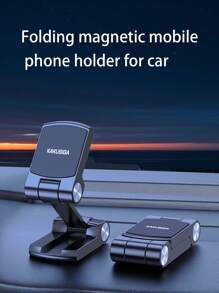 1 Stück neuer faltbarer magnetischer Handyhalter fürs Auto, ABS Teleskop Armaturenbrett Halterung stabil und vibrationssicher, geeignet für Schreibtisch & Autonavigation, kompatibel mit iPhone, Android Handy, Geschenk für Geburtstag, Familie, Freunde, Autozubehör, Autohandyhalter
