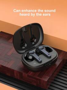 Rechargeable In-Ear Hearing AIDS, Rechargeable Amplification Headphones, For The Elderly, With Noise Cancellation Function, Hearing Amplifier, Personal Amplification Equipment With Portable Charging Box.
