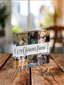 1 pieza Marco de fotos personalizado de acrílico, Historia de amor, Foto familiar, Marco personalizado, Regalo del Día de San Valentín, Mascotas, Recuerdo de pareja, Decoración de dormitorio/sala de estar, Regalo de foto familiar, Regalo de aniversario de boda para novio, Regalo de aniversario para novia, Regalo del Día de San Valentín/Día de la Madre/Cumpleaños - Multicolor - Ver 5