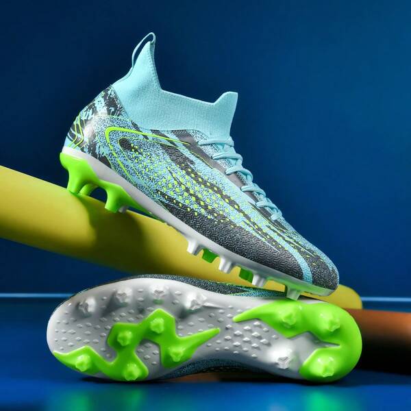 Football Shoes, Baseball Shoes, Soccer Cleats, Outdoor Sports Shoes For Men & Women, TF Studs, Student & Adults, Suitable For Artificial Grass & Natural Grass, AG Long Studs, Non-Slip, Wear-Resistant, Comfortable, Professional Leather, Black & White, High-Top Soccer Shoes, Youth, Champions League & World Cup, Best Offer, Lowest Price