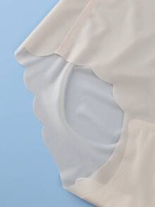 5pcs/Pack Women's Ultra Thin Seamless Microfiber Mid Waist Panties, Breathable & Comfortable - Apricot - View 7